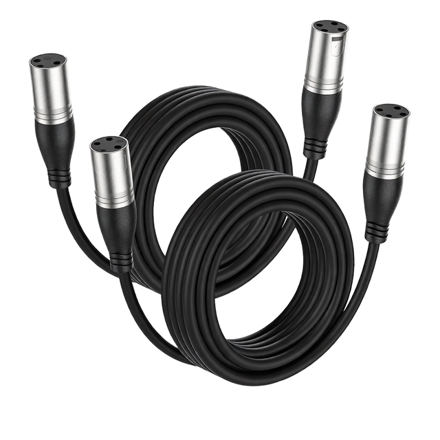 XLR Microphone Cable 5M 2Pack-Premium Balanced 3-Pin Male to Female Connection DMX Cable China