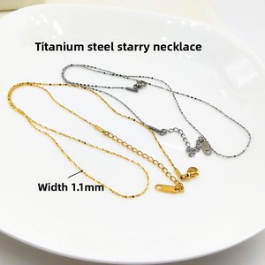 Collana Gimmel <span class=keywords><strong>in</strong></span> Acciaio Inossidabile 316L <span class=keywords><strong>con</strong></span> Catena a Stella <span class=keywords><strong>in</strong></span> <span class=keywords><strong>Oro</strong></span> 18K, Stile Sportivo <span class=keywords><strong>con</strong></span> Raffinata Catena Abbinata - Product Image 2