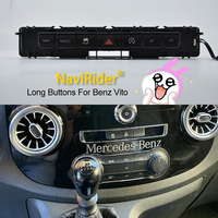 Barre de boutons de feux de détresse du panneau central compatible avec les écrans Android pour Mercedes Benz Vito 114 Mixto W447 2018 boutons Radio