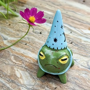 Chapeau de fête créatif, petite statue de grenouille mignonne, décoration artisanale pour <span class=keywords><strong>jardin</strong></span>/cour, cadeau d'Halloween pour les amis - Product Image 5