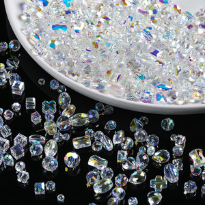 Glass Crystal Loose Beads Mixed Shapes Electroplated For Jewelry Making - Product Image 3