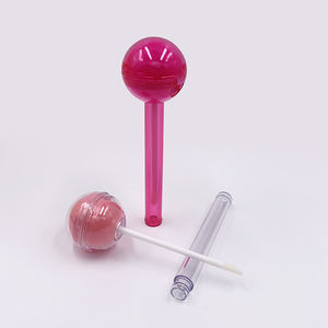 Stock Lovely Beauty Lipstick Lollipop Tubes à rouge à lèvres vides transparents de forme personnalisée avec couvercle rose - Product Image 4