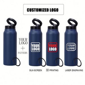 Termo Magnético Portátil Personalizado de 24oz para Deportes y Viajes, Botella de Agua con Tapa Magnética y Soporte para Teléfono con Pajita - Product Image 4