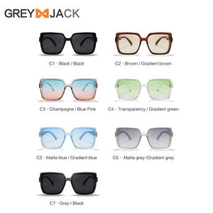 Gafas de Sol Cuadradas Extra Grandes Grises para Mujer, Protección UV400, Polarizadas, Marco TR90, Lentes TAC, Moda, Viajes, Conducción, Fiestas - Product Image 1