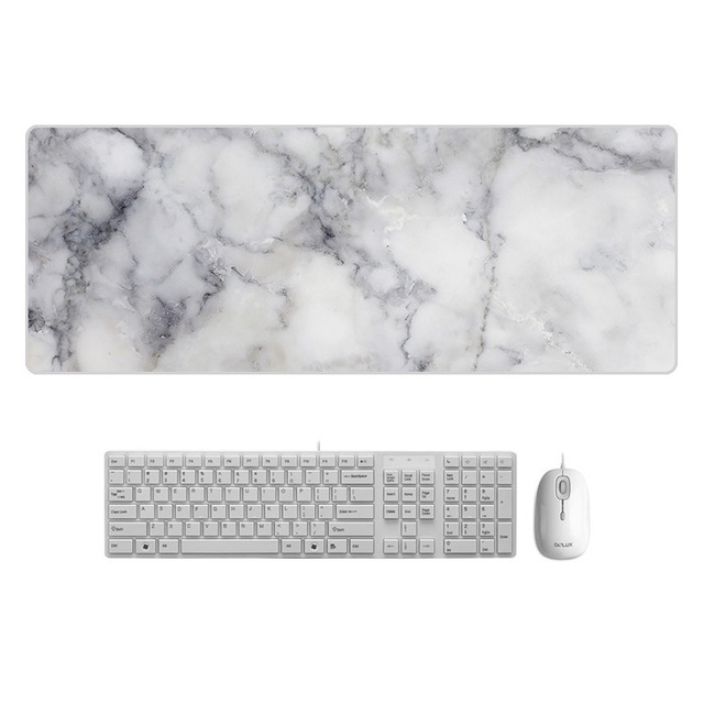 Heat Resistant Stitched Edges Mouse Pad Anti-slip Back Custom Rectangular Large Keyboard Mouse Pad