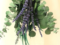 Fleurs séchées naturelles, branches d'eucalyptus, lavande séchée personnalisée, bouquet de douche d'eucalyptus, Noël, Pâques, fait main