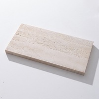 Plateau en Pierre Naturelle de Travertin Blanc de Luxe, Pierre Brute, Présentoir à Bijoux et Cosmétiques avec Support pour Bagues, Décoration d'Intérieur