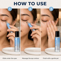 Sérum Contour des Yeux OEM GHK-CU au Peptide de Cuivre, Roll-on de Nuit Anti-rides, Anti-cernes et Anti-poches à la Caféine et Niacinamide