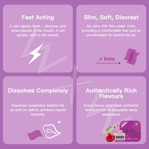 Película de disolución oral de Bióticos de alta calidad y bajo precio, suplemento Natural, soporte energético, vitamina, película delgada oral, tiras de fusión oral - Product Image 3