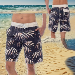 Custom Sublimated Solid Pattern Designer Drawstring 100% Polyester Casual Mid Waist Board <b>Shorts</b> for <b>Men</b> Quick Dry Wholesale - Product Image 2