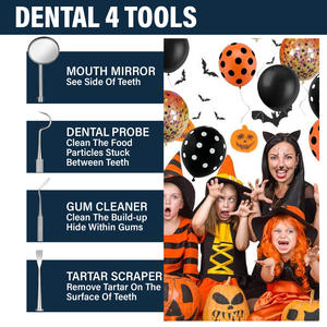 Commercio all'ingrosso della fabbrica di Halloween vampiro trucco vestito fino dentiere denti colla puntelli dentiere decorazione denti colla Set - Product Image 2