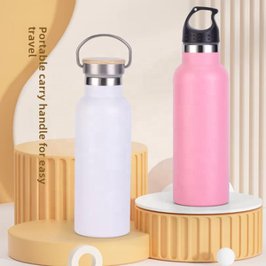 Bouteille isotherme en acier inoxydable 304 à double paroi avec logo <span class=keywords><strong>personnalisé</strong></span> et plusieurs couvercles, à large ouverture, avec poignée, pour cadeaux et voyages - Product Image 5