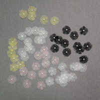 Mini-applique florale en tissu organza de 3 cm avec centre en fausse perle, patch floral pour robe, robe de mariée, chaussures, accessoires pour cheveux, DIY