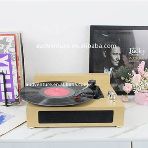 Tourne-disque <span class=keywords><strong>vinyle</strong></span> en bois avec support d'affichage d'album - Product Image 1