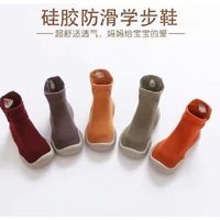 Chaussons d'été unisexes pour tout-petits, semelle souple antidérapante, respirants, en tissu de coton brodé, pour 3-4 ans, chaussettes de sol monocouche