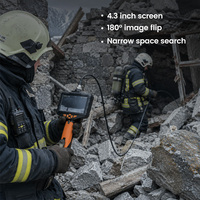 Caméra de recherche de trous et d'espaces étanche 5m avec sonde étendue, détection de vie, écran LCD Full HD, localisateur de survie