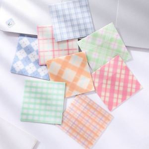 Wholesale Transparent Sticky Note With Grid Popular School Supplies Cute Stationery <b>Memo</b> <b>Pad</b> Self-adhesive 3*3 - Product Image 1
