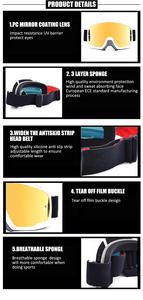 <span class=keywords><strong>Gafas</strong></span> retro personalizadas para ciclismo de montaña y <span class=keywords><strong>motocross</strong></span>, lentes de <span class=keywords><strong>espejo</strong></span> para <span class=keywords><strong>motocross</strong></span> - Product Image 6