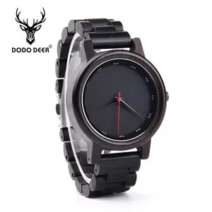 DODO DEER 2035 Movement MIYOTA Quartz Men Black Wood Wholesale Male Wooden Watches Luxury Fashion Charm Chronograph OEM Japan