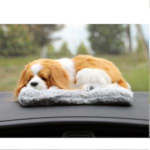 Ornement et <span class=keywords><strong>d</strong></span>écor de voiture de jouet de <span class=keywords><strong>chien</strong></span> de sommeil de simulation de peluche <span class=keywords><strong>d</strong></span>'ABS avec le sac de charbon de bois en bambou - Product Image 5