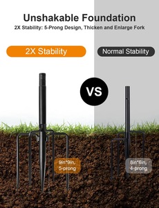 Support métallique pour poteaux <span class=keywords><strong>de</strong></span> guirlandes lumineuses <span class=keywords><strong>de</strong></span> 10 pieds pour terrasse, patio et jardin, lot <span class=keywords><strong>de</strong></span> 4 - Product Image 3