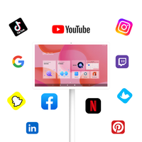 Monitor Portátil Inteligente INNCHIP de 21 Pulgadas con Pantalla Táctil Full HD, Android 15, 6+128GB, Recargable, Cartel Digital LED para Centros Comerciales