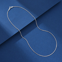 Solide 925 Sterling Silver Snake Chain 1mm Singapour Twist Dainty Collier Or Rose Mariage Femmes Mode DIY Bijoux Cadeau