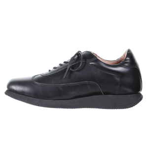 Scarpe casual da uomo in pelle con lacci (nero) - Product Image 1