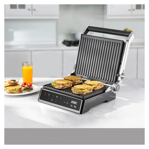 Griglia a Contatto Elettrica a 4 Fette, Barbecue Elettrico da Interno, Pressa per <span class=keywords><strong>Panini</strong></span> con Display LCD, Scaldavivande Elettrico per Uso Domestico - Product Image 6