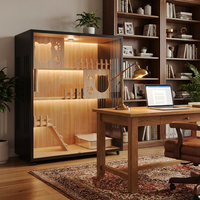 Dongma Glass Villa pour chat respirante, de luxe, pour usage domestique, avec cage, meuble panoramique d'intérieur, nid et structure d'escalade intégrée