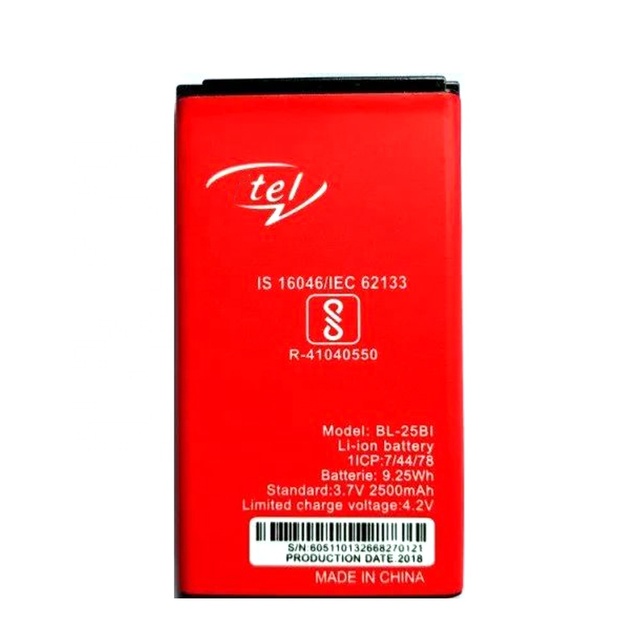 Good Price Brand New Original Mobile Battery for Itell, Spice Itel BL-25Bi It5600 It5622 It5602 It5616 It5606 Actual Capacity