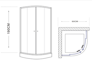 Giá Rẻ Cạnh Tranh Góc Cạnh Cửa Kính Trượt Cửa Kính Thiết Kế In 4Mm Mạ Crôm Có Thể Điều Chỉnh Tường - Product Image 4