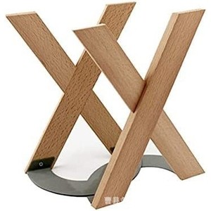 X Shaped Wooden Desktop <b>Bookend</b> 20 Cm For Books Office School Supplies Organizer - Product Image 4