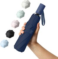 Parapluie pliant 3 sections léger de 21 pouces, de haute qualité, promotionnel, personnalisable avec logo, fabriqué en Chine, vente en gros