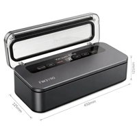 Machine de mise sous vide alimentaire 85 kPa, barre de scellage 35 cm, 2-en-1 avec souffleur d'air, pour la conservation des aliments en cuisine, 110V-220V, 20 sacs offerts, CE