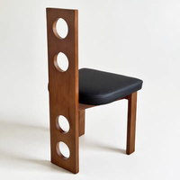 Chaises de salle à manger ergonomiques en bois rembourrées de style moderne du milieu du siècle, ensemble de chaises de salle à manger en bois massif écologiques, imperméables et durables