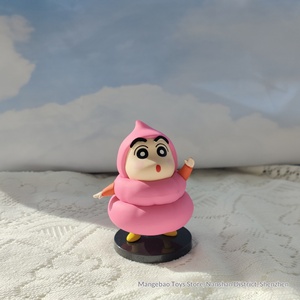Figura de PVC de dibujos animados, 6.ª generación, 6 estilos, Crayon <span class=keywords><strong>Shin</strong></span>-Chan, animales japoneses disfrazados de jirafa, rana, vaca lechera, Gashapon, adorno, maternidad - Product Image 4