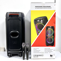 JBR-8831 Nuevo Altavoz Karaoke Inalámbrico con Super Bajos, Portátil, con Luces RGB, Woofer Estéreo, Bluetooth, para Fiestas, DJ, Radio FM/TF/USB