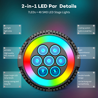 DMX512 contrôle Par éclairage pour mariage Disco Bar Dj 7 pièces Rgbw 4 en 1 lampe Led matrice noir scène Par lumières