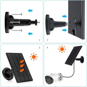 Panneaux solaires 3W 5V pour caméra de sécurité, panneau solaire avec port Micro USB et USB-C pour DC 5V, extérieur, IP65, étanche - Product Image 2
