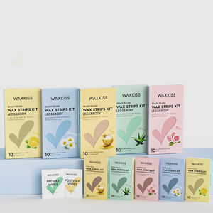 WAXKISS Vente en gros <span class=keywords><strong>de</strong></span> bandes <span class=keywords><strong>de</strong></span> <span class=keywords><strong>cire</strong></span> <span class=keywords><strong>froide</strong></span> prêtes à l'emploi, kit <span class=keywords><strong>de</strong></span> bandes <span class=keywords><strong>de</strong></span> <span class=keywords><strong>cire</strong></span> corporelle pour l'épilation des jambes - Product Image 6