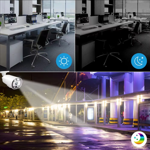 Système de sécurité de caméra <span class=keywords><strong>IP</strong></span> POE avec vision nocturne couleur CMOS 8CH 5MP pour l'extérieur, kit NVR - Product Image 3