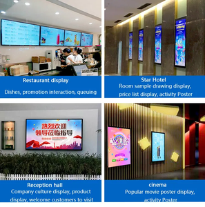 لافتات رقمية مدمجة مع نظام أندرويد وإدارة المحتوى على شبكة الإنترنت مثبتة على الحائط - Product Image 2