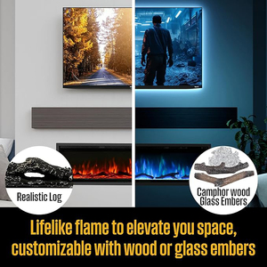 Caminetto Elettrico Kalsubo da 60 Pollici, da Parete o Incasso a Muro, con Fiamme a Colori Variabili - Product Image 4