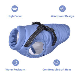 Pakaian mewah hewan peliharaan kustom pakaian hewan peliharaan berkualitas tinggi dada dan belakang satu rompi hewan peliharaan pakaian anjing Musim Dingin - Product Image 3