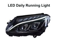 SJC Auto - Phares LED modifiés de haute qualité - Accessoires d'éclairage automobile pour Mercedes Benz W205 C180 C200 C260 2015-2021