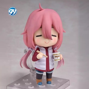 <span class=keywords><strong>Yuru</strong></span> Camp Chibi Nendoroideded Nadeshiko Kagamihara avec des visages remplaçables Figure modèle à collectionner Anime jouet décoration de bureau - Product Image 4