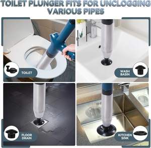 Desatascador Universal Flexible y Ecológico de Goma y Acero al Carbono con Recubrimiento en Polvo para Inodoros y Baños - Product Image 2