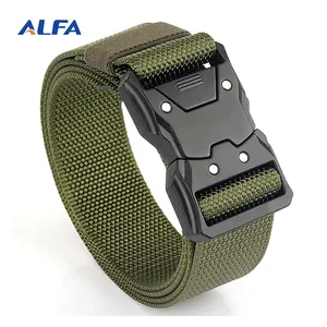 ALFA High Quality Custom Nylon Belt Black Quick Release Interlocking Tactical Belt Buckles