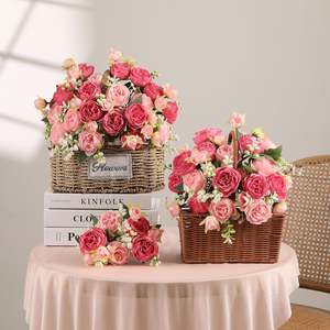 Fleurs de pivoine artificielles roses, fausses fleurs en soie, bouquets de pivoines pour mariage, centre de table, décoration florale pour la maison - Product Image 5